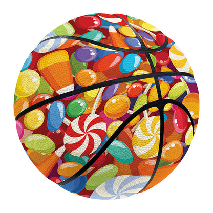 Colorful Candy Pattern Print Basketball
