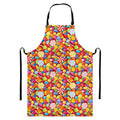 Colorful Candy Pattern Print Bib Apron With Pocket