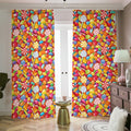 Colorful Candy Pattern Print Dimout Pencil Pleat Curtains