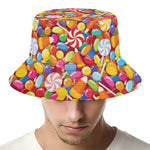 Colorful Candy Pattern Print Bucket Hat