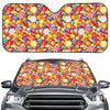 Colorful Candy Pattern Print Car Windshield Sun Shade