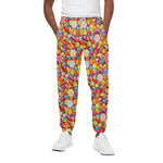 Colorful Candy Pattern Print Cotton Pants