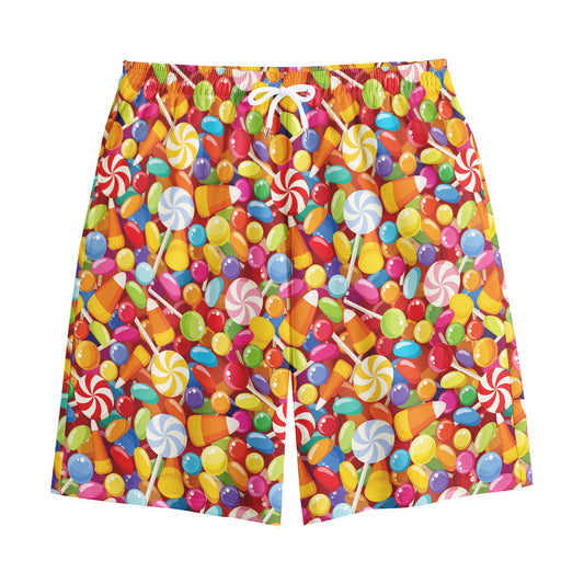 Colorful Candy Pattern Print Cotton Shorts