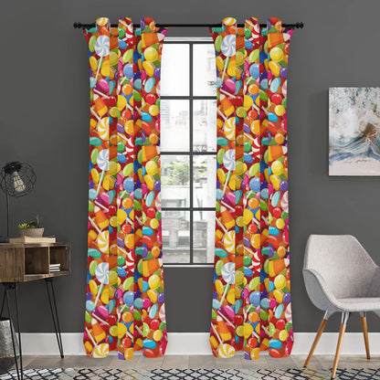 Colorful Candy Pattern Print Curtain