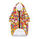 Colorful Candy Pattern Print Dog Zip Up Hoodie