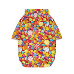 Colorful Candy Pattern Print Dog Zip Up Hoodie