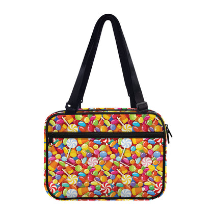 Colorful Candy Pattern Print Double Strap Bible Bag