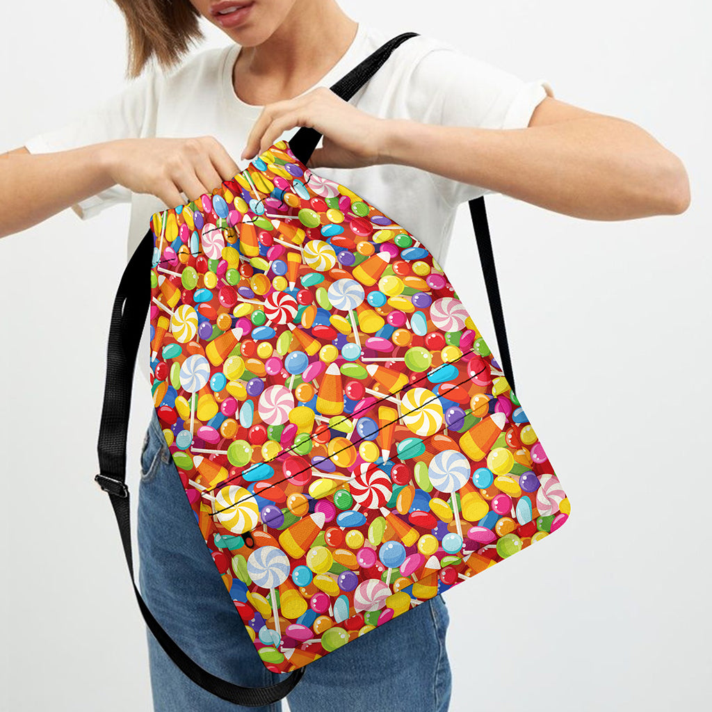 Colorful Candy Pattern Print Drawstring Backpack