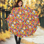 Colorful Candy Pattern Print Foldable Umbrella