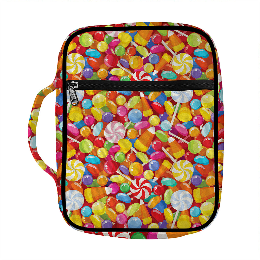 Colorful Candy Pattern Print Front Pocket Bible Bag