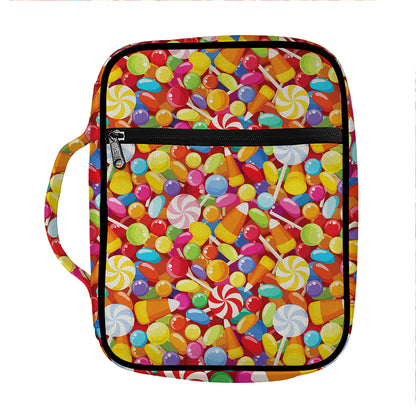 Colorful Candy Pattern Print Front Pocket Bible Bag
