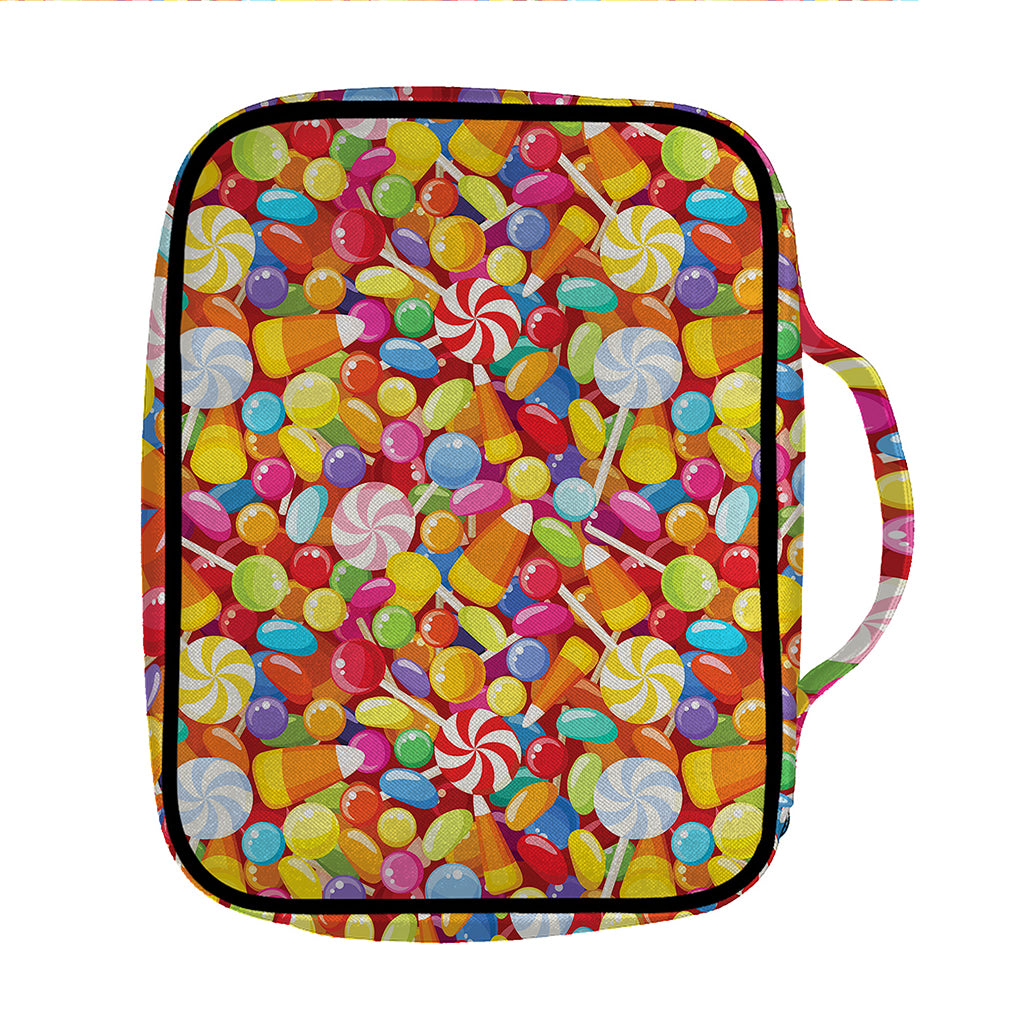 Colorful Candy Pattern Print Front Pocket Bible Bag
