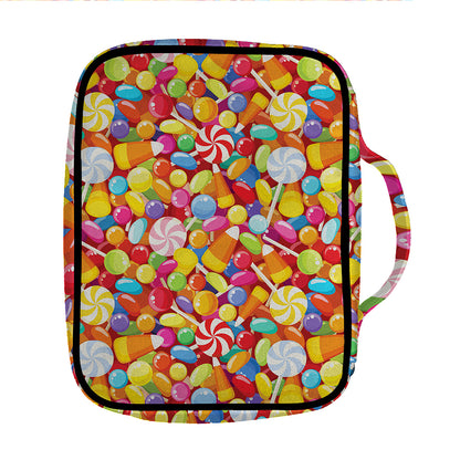 Colorful Candy Pattern Print Front Pocket Bible Bag