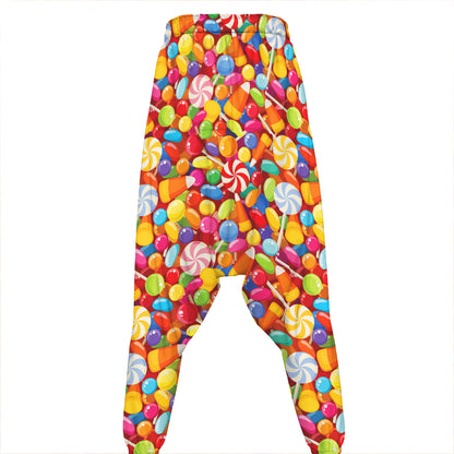Colorful Candy Pattern Print Hammer Pants
