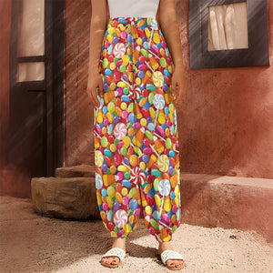 Colorful Candy Pattern Print Harem Pants