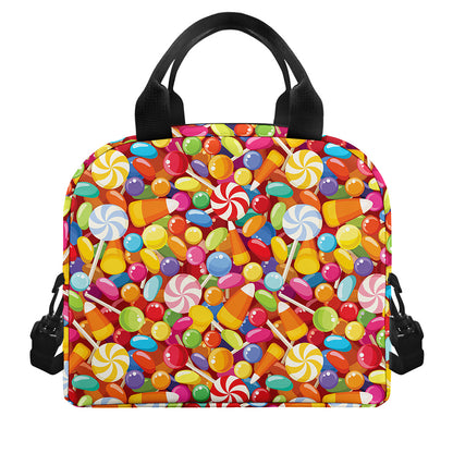 Colorful Candy Pattern Print Insulated Lunch Bag