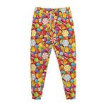 Colorful Candy Pattern Print Jogger Pants