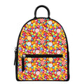 Colorful Candy Pattern Print Leather Backpack
