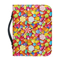 Colorful Candy Pattern Print Leather Bible Cover