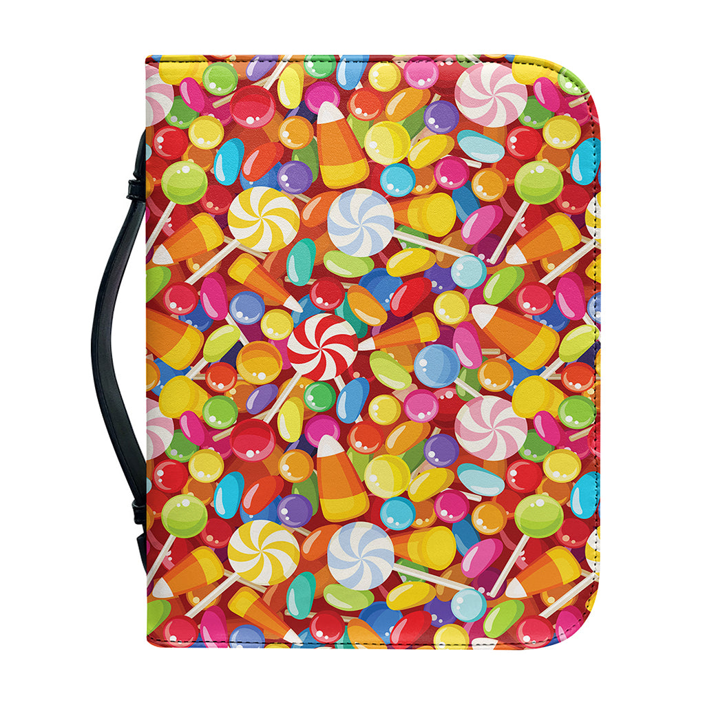 Colorful Candy Pattern Print Leather Bible Cover