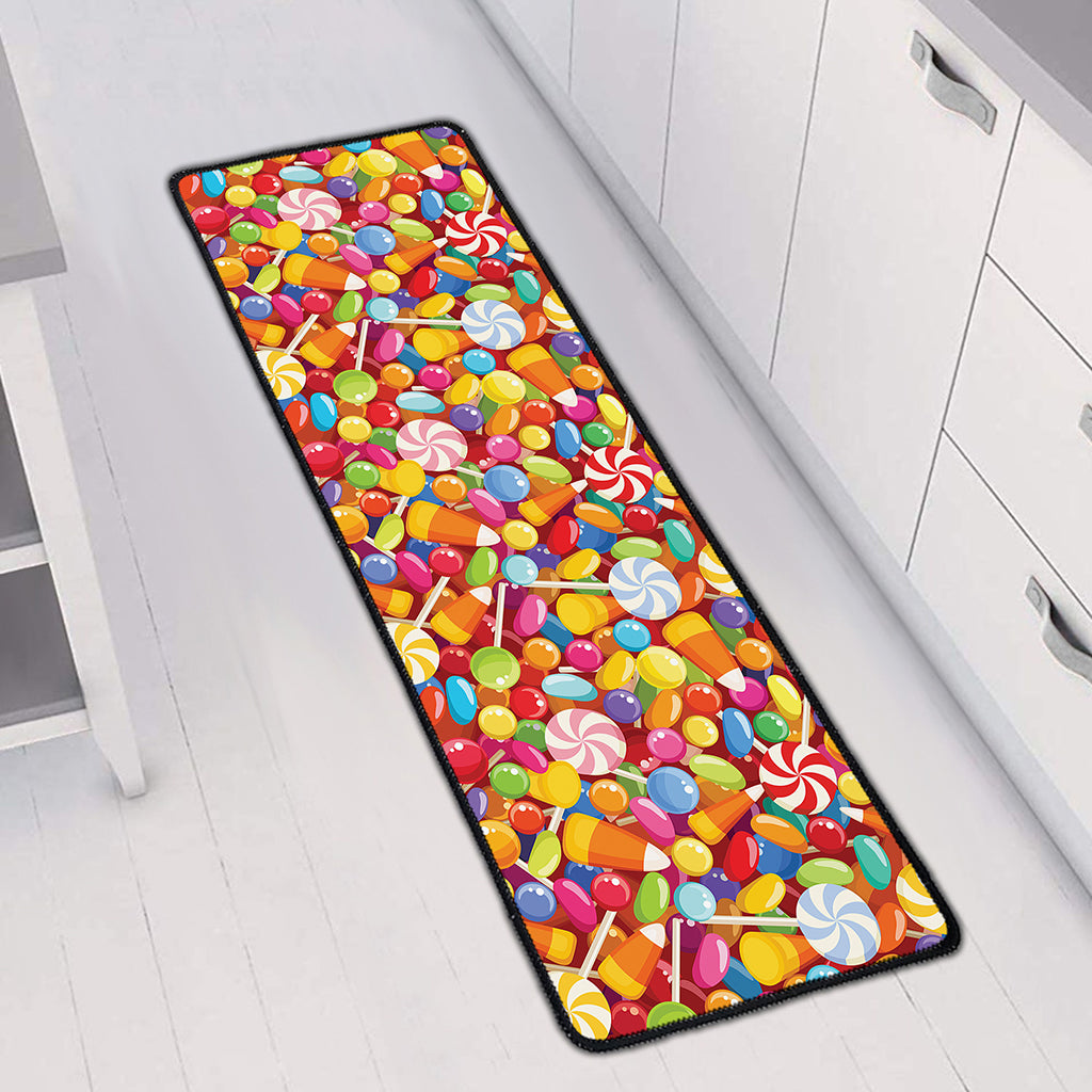Colorful Candy Pattern Print Long Kitchen Mat