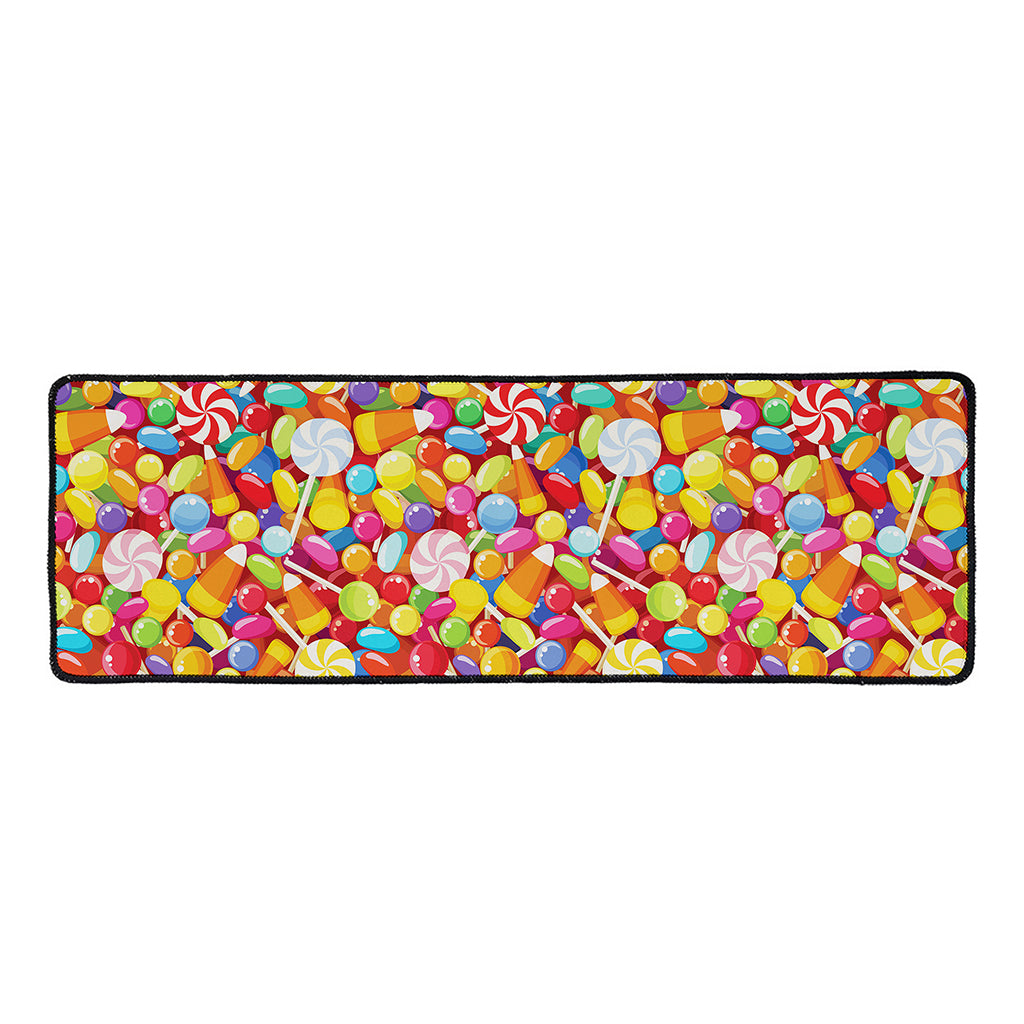 Colorful Candy Pattern Print Long Kitchen Mat