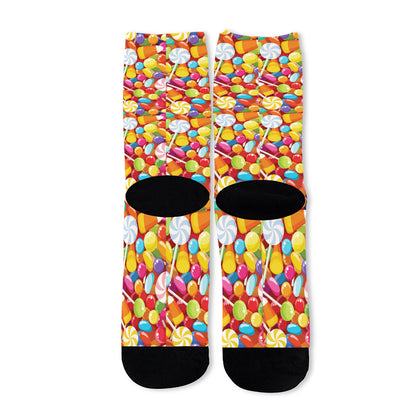 Colorful Candy Pattern Print Long Socks