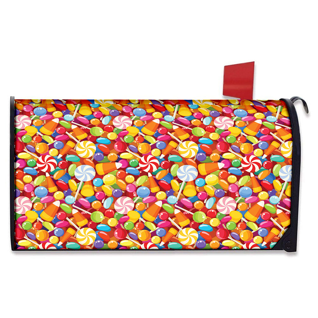 Colorful Candy Pattern Print Mailbox Cover
