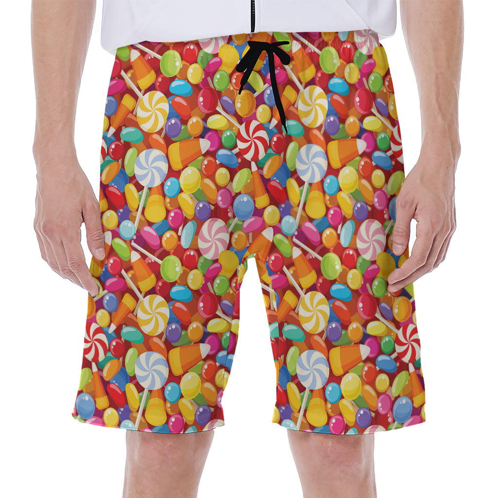 Colorful Candy Pattern Print Men's Beach Shorts