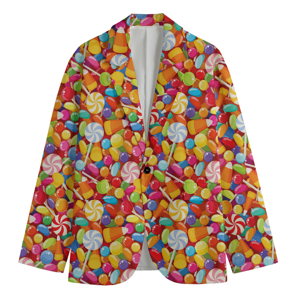 Colorful Candy Pattern Print Men's Blazer