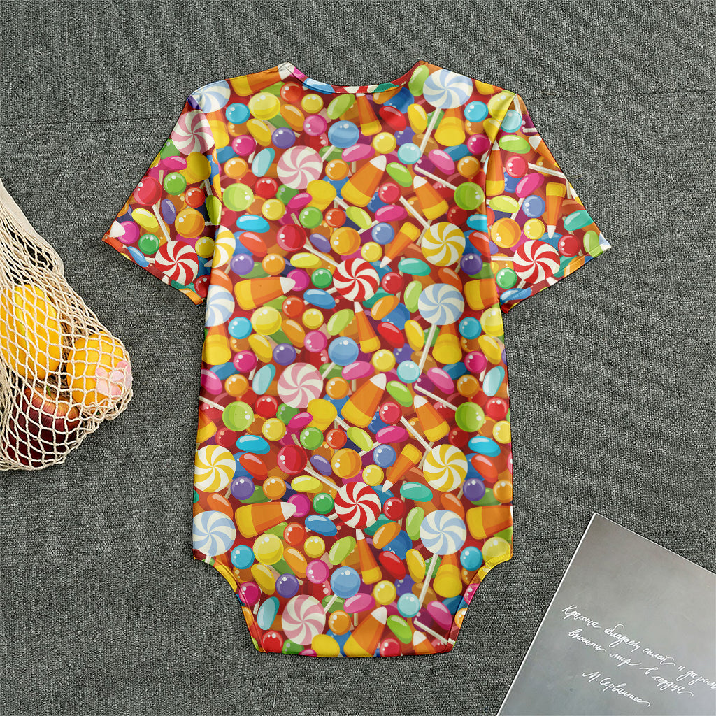 Colorful Candy Pattern Print Men's Bodysuit