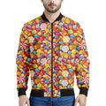 Colorful Candy Pattern Print Men's Bomber Jacket
