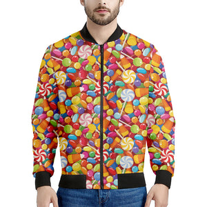 Colorful Candy Pattern Print Men's Bomber Jacket