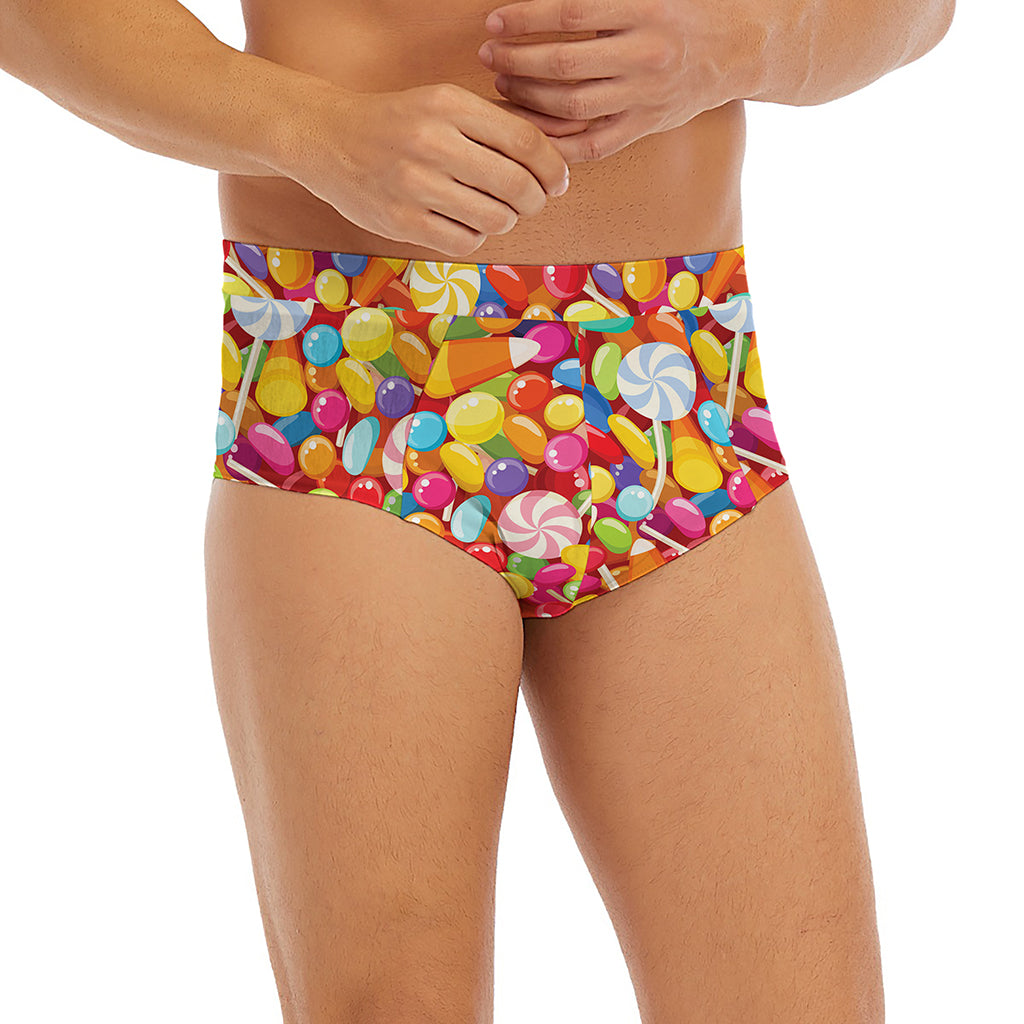 Colorful Candy Pattern Print Men's Briefs