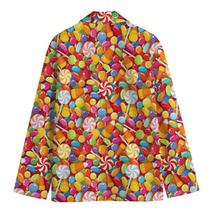 Colorful Candy Pattern Print Men's Cotton Blazer