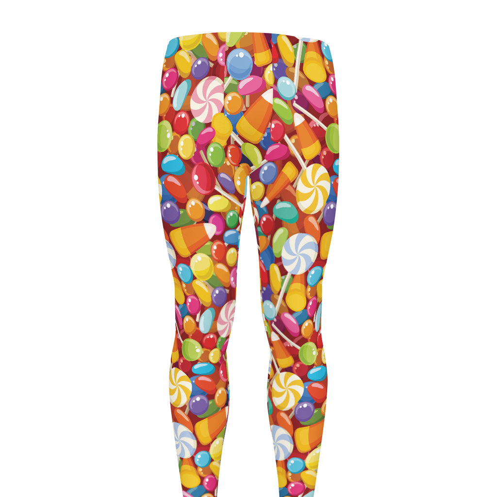 Colorful Candy Pattern Print Men's leggings
