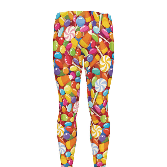 Colorful Candy Pattern Print Men's leggings