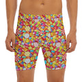 Colorful Candy Pattern Print Men's Long Boxer Briefs
