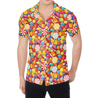 Colorful Candy Pattern Print Men's Shirt