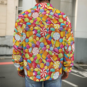 Colorful Candy Pattern Print Men's Shirt Jacket