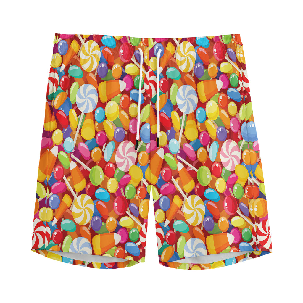 Colorful Candy Pattern Print Men's Sports Shorts