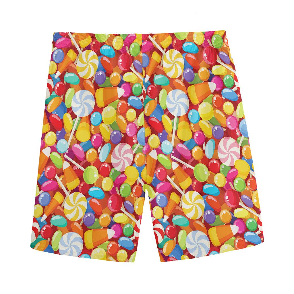 Colorful Candy Pattern Print Men's Sports Shorts