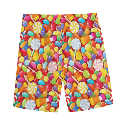Colorful Candy Pattern Print Men's Sports Shorts