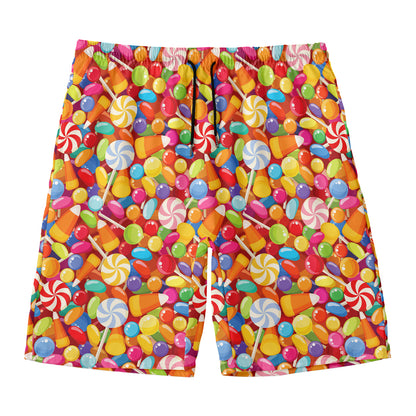 Colorful Candy Pattern Print Men's Swim Trunks