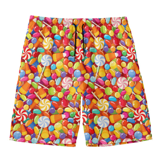 Colorful Candy Pattern Print Men's Swim Trunks