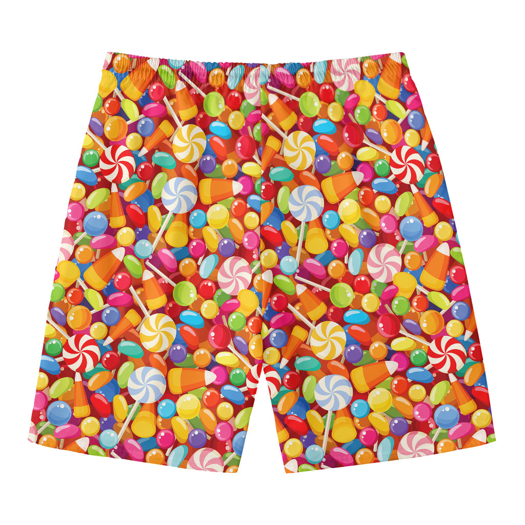 Colorful Candy Pattern Print Men's Swim Trunks