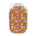 Colorful Candy Pattern Print Mesh Laundry Hamper