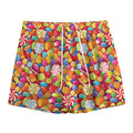 Colorful Candy Pattern Print Mesh Shorts