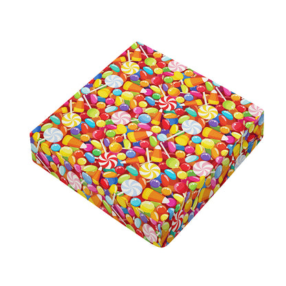 Colorful Candy Pattern Print Outdoor Seat Cushion Cover