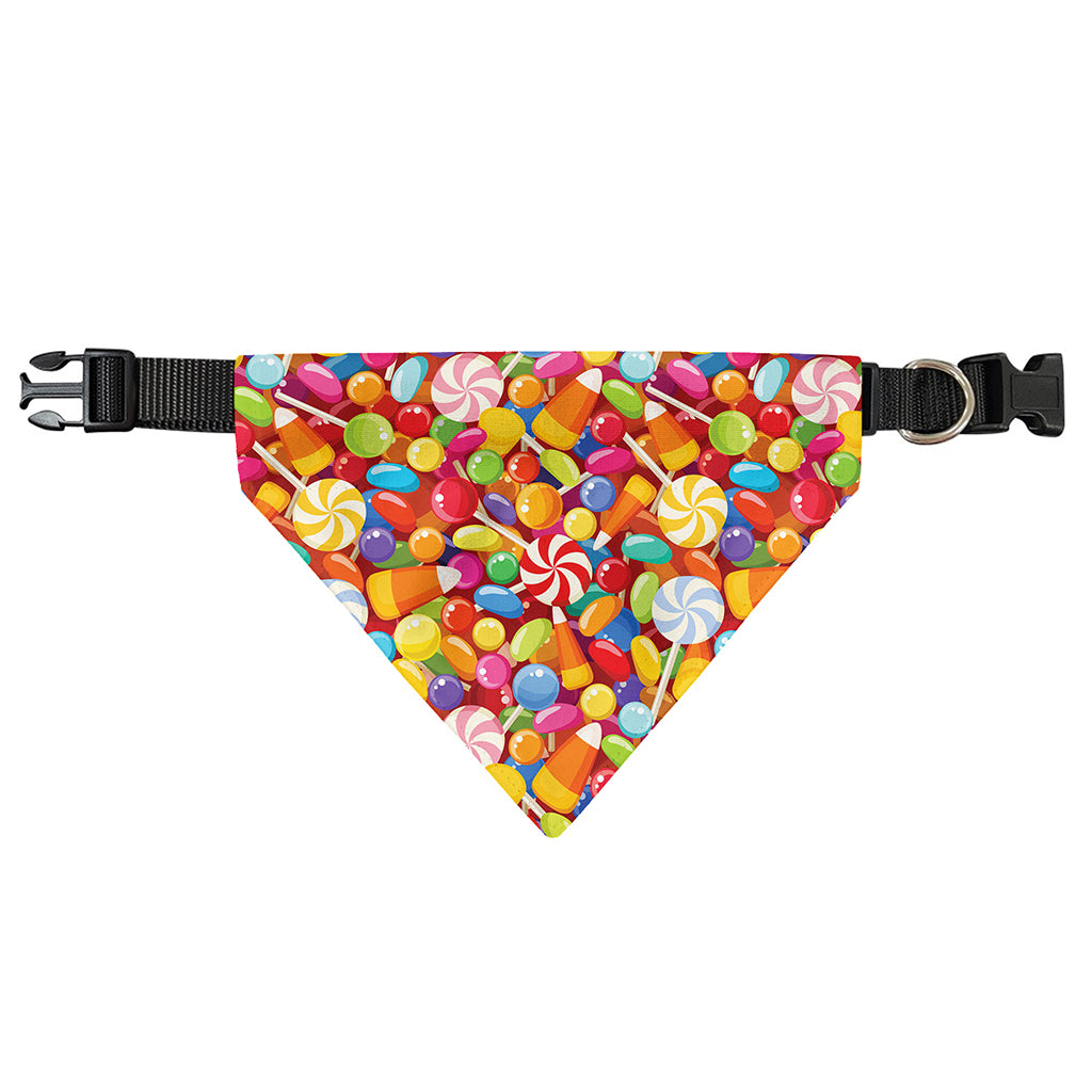 Colorful Candy Pattern Print Over The Collar Dog Bandana